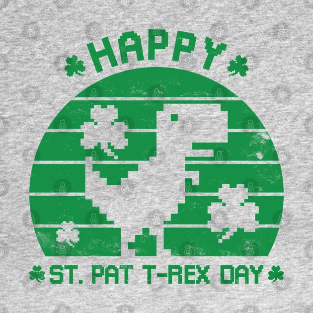 Happy St Patrex Day - St. Patrick's Day Dino (Distressed) by yoveon